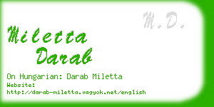 miletta darab business card